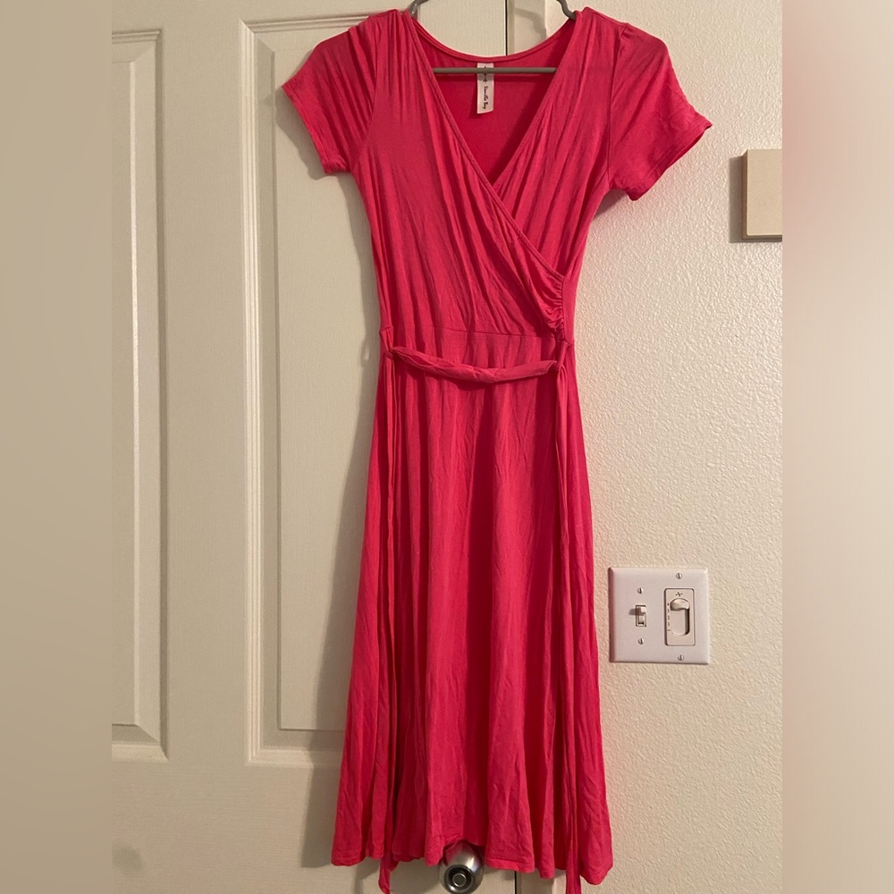 Pink wrap dress, never worn